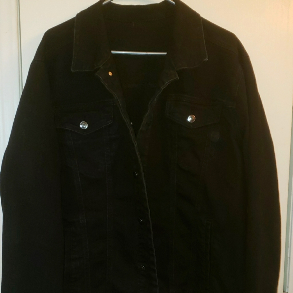 Black denim jacket
